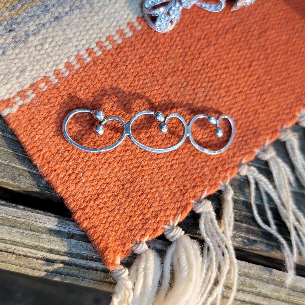 Unique Silver Tone Multi Finger Ring Statement Ri… - image 6